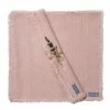 The Grey Works Homewares Frayed Edge Linen Napkin - Shell Pink