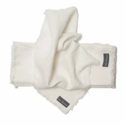 The Grey Works Frayed Edge Linen Napkin - White