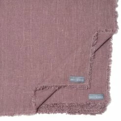 The Grey Works Frayed Edge Linen Placemats - Damson Homewares