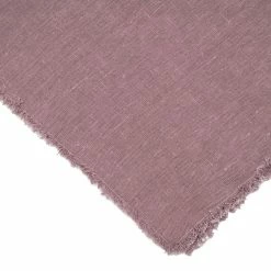 The Grey Works Frayed Edge Linen Placemats - Damson Homewares