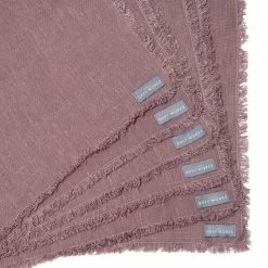 The Grey Works Frayed Edge Linen Placemats - Damson Homewares