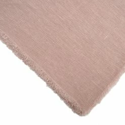 The Grey Works Homewares Frayed Edge Linen Placemats - Shell Pink