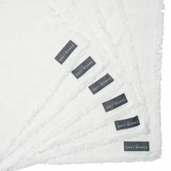 The Grey Works Frayed Edge Linen Placemats - White