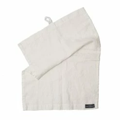 The Grey Works French Linen Hand Towel - White