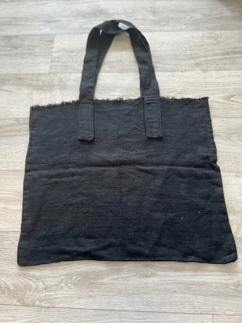 Flash Sale π₯ The Grey Works Linens French Linen Tote Bag - Black π€© 6 The Grey Works Linens French Linen Tote Bag - Black