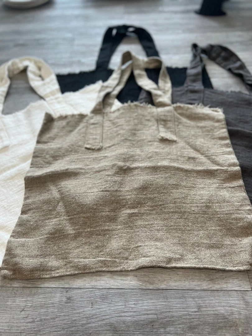 Flash Sale π₯ The Grey Works Linens French Linen Tote Bag - Black π€© 5 The Grey Works Linens French Linen Tote Bag - Black