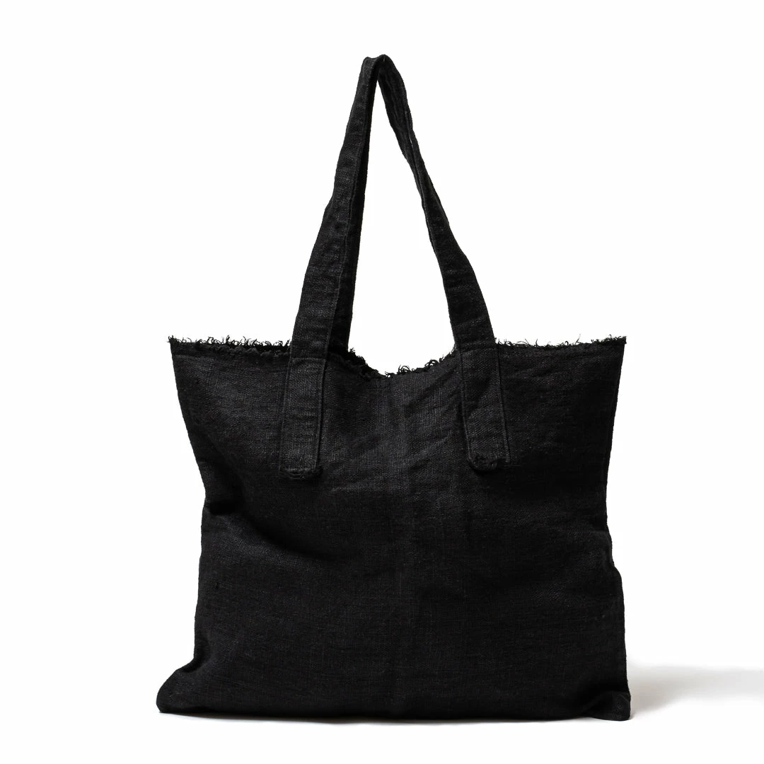 Flash Sale π₯ The Grey Works Linens French Linen Tote Bag - Black π€© 3 The Grey Works Linens French Linen Tote Bag - Black
