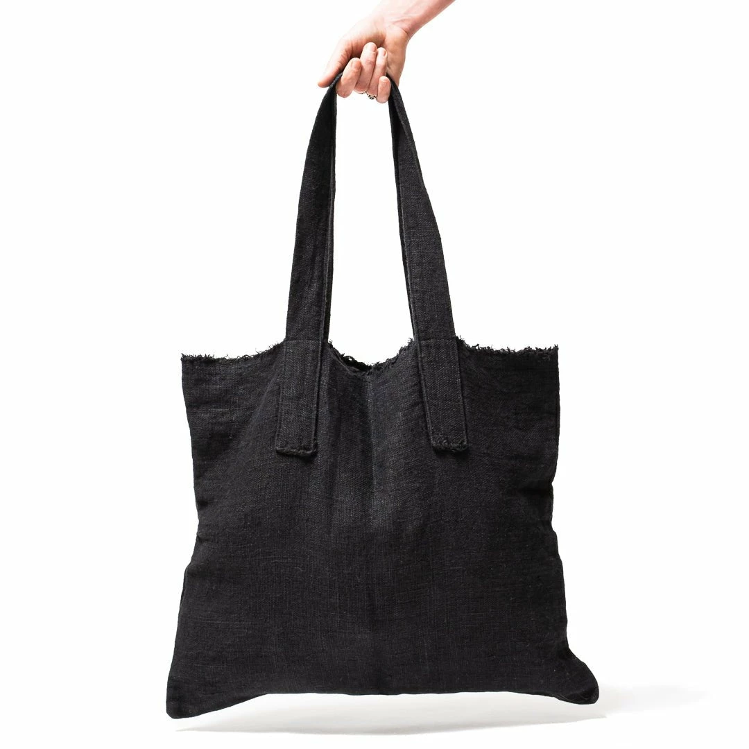 Flash Sale π₯ The Grey Works Linens French Linen Tote Bag - Black π€© 4 The Grey Works Linens French Linen Tote Bag - Black