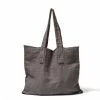 The Grey Works Linens French Linen Tote Bag - Charcoal Grey