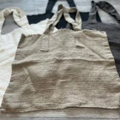 The Grey Works Linens French Linen Tote Bag - Charcoal Grey