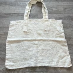 The Grey Works Linens French Linen Tote Bag - White