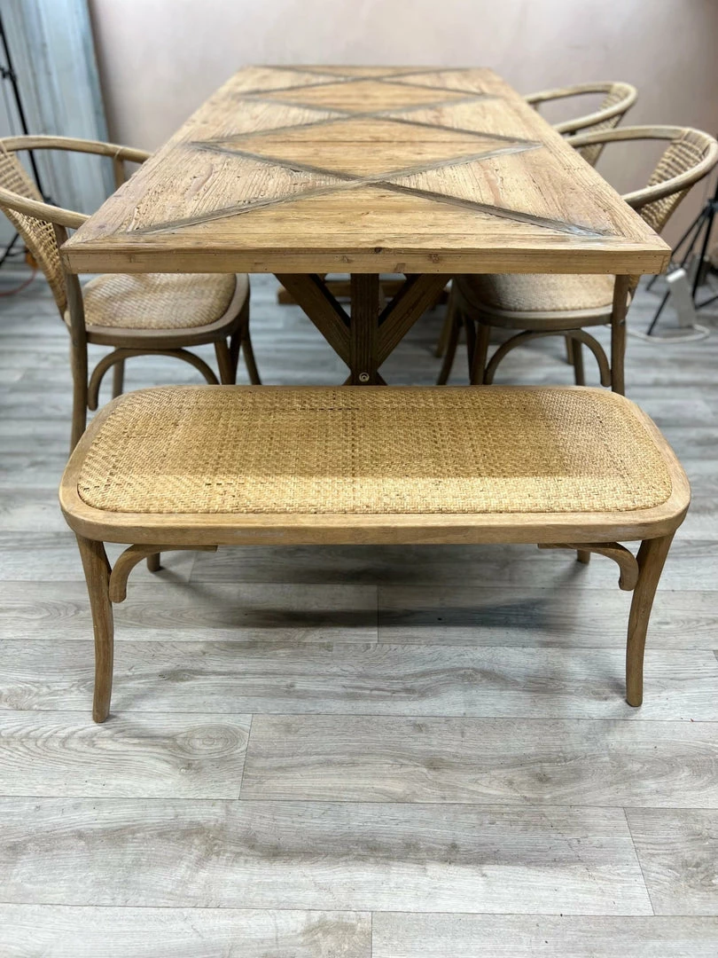 Best deal π The Grey Works French Style Rattan Dining Bench Furniture π₯° 4 The Grey Works French Style Rattan Dining Bench Furniture