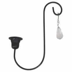 The Grey Works French Vintage Style Metal Candle Holder With Crystal Candles