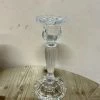 The Grey Works Clear Glass Candlestick With Grooves