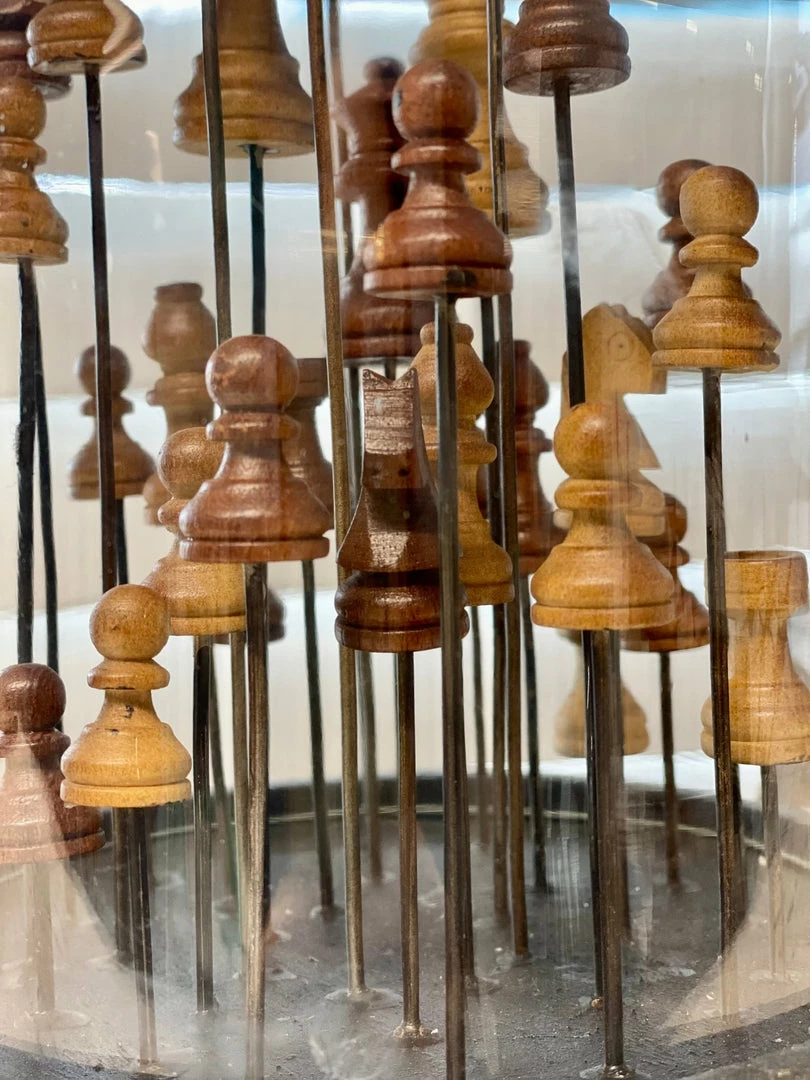 Discount ๐ The Grey Works Glass Dome With Wooden Chess Pieces ๐ 5 The Grey Works Glass Dome With Wooden Chess Pieces