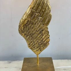 The Grey Works Golden Angel Wings Table Lamp With Shade Christmas Sale