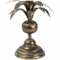 The Grey Works Homewares Golden Palm Candlestick