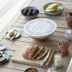 The Grey Works | Life & Style Halo Dish And Bowl Cover Extra Large In Beach House Fossil Grey Homewares