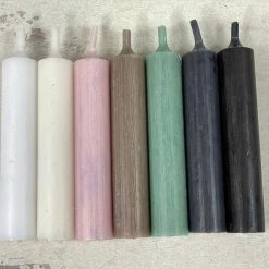 The Grey Works Hanging White Metal Leaf Candelabra With Candle