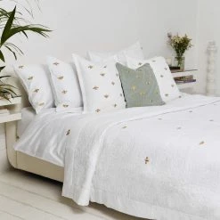 Elizabeth Scarlett Quilted Honey Bee Cushion Cover Homewares