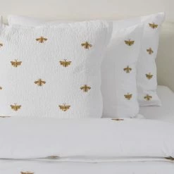 Elizabeth Scarlett Quilted Honey Bee Cushion Cover Homewares