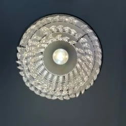 The Grey Works Lighting Ophelia Antiqued Black Metal Chandelier With Crystal Style Droplets