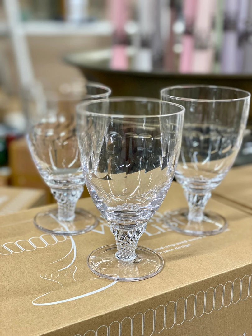 New ✨ The Vintage List Homewares Set Of Six Crystal Bistro Glasses With Lens Design 🔥 4 The Vintage List Homewares Set Of Six Crystal Bistro Glasses With Lens Design