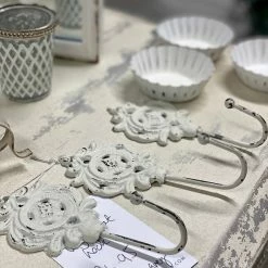 The Grey Works Vintage Style Coat Hook - Cream