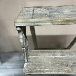 The Grey Works Vintage Style Wooden Display Steps Furniture