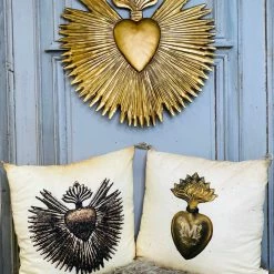 The Grey Works Homewares Imperial Gold Heart With Flame Large