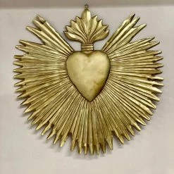 The Grey Works Homewares Imperial Gold Heart With Flame Large