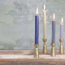 The Grey Works Jahi Small Brass Candlestick Holder