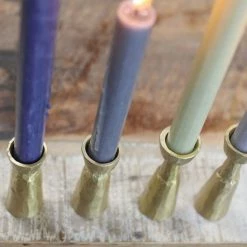 The Grey Works Jahi Small Brass Candlestick Holder