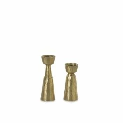 The Grey Works Jahi Small Brass Candlestick Holder