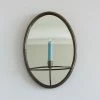 The Grey Works Juliette Oval Mirror Candle Holder In Antique Black