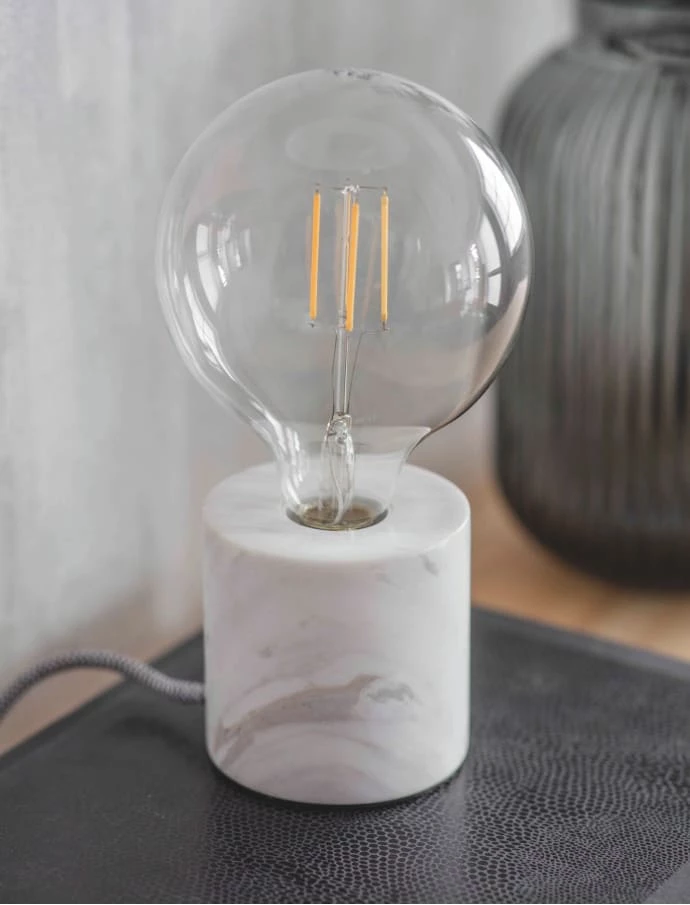 Outlet 🧨 The Grey Works Lighting White Marble Table Lamp 🧨 4 The Grey Works Lighting White Marble Table Lamp
