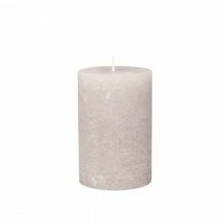 The Grey Works Large Rustic Macon Pillar Candle Dusky Rose-90 Hour Burn Time