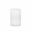 The Grey Works Large Rustic Macon Pillar Candle White-90 Hour Burn Time Candles