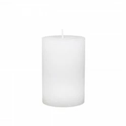 The Grey Works Large Rustic Macon Pillar Candle White-90 Hour Burn Time Candles