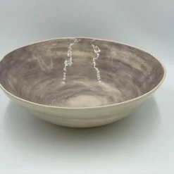 Wonki Ware Large Salad Bowl In Plain Wash Aubergine