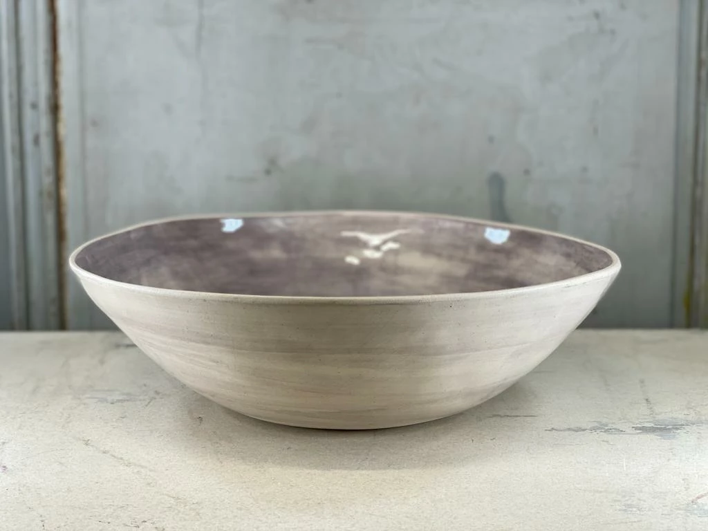 Cheap 🤩 Wonki Ware Large Salad Bowl In Plain Wash Aubergine 🌟 6 Wonki Ware Large Salad Bowl In Plain Wash Aubergine