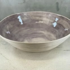 Wonki Ware Large Salad Bowl In Plain Wash Aubergine