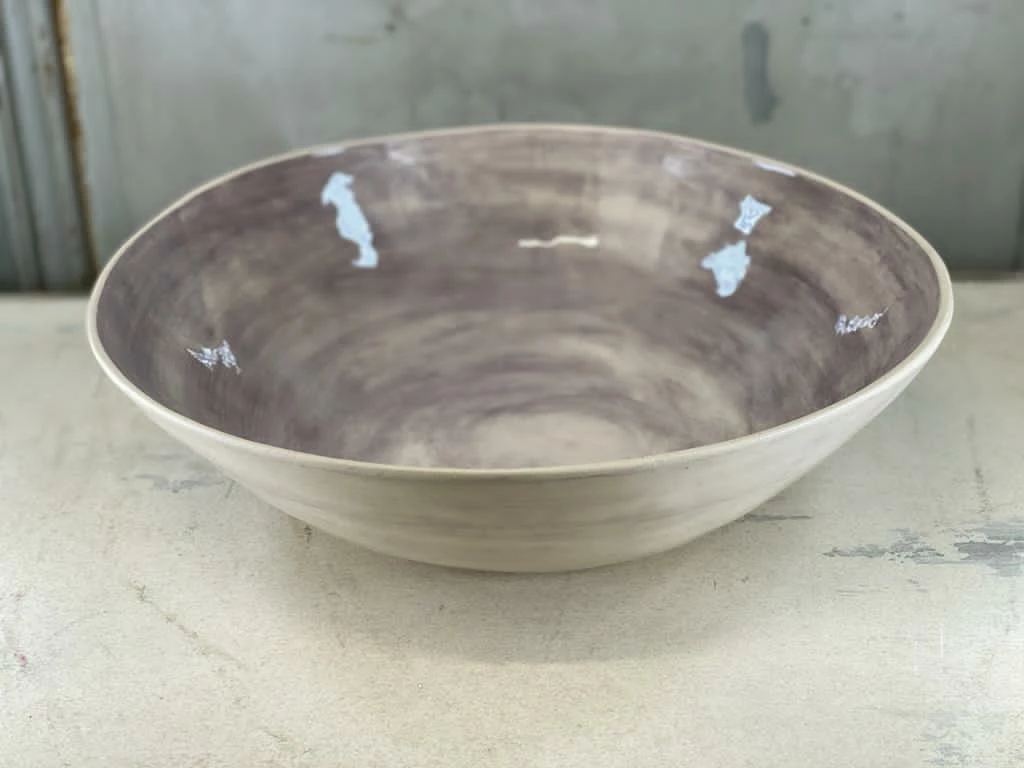 Cheap 🤩 Wonki Ware Large Salad Bowl In Plain Wash Aubergine 🌟 4 Wonki Ware Large Salad Bowl In Plain Wash Aubergine