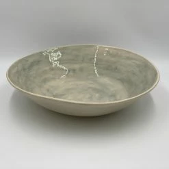 Wonki Ware Bowls Large Salad Bowl In Plain Wash Duck Egg
