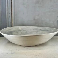Wonki Ware Bowls Large Salad Bowl In Plain Wash Duck Egg