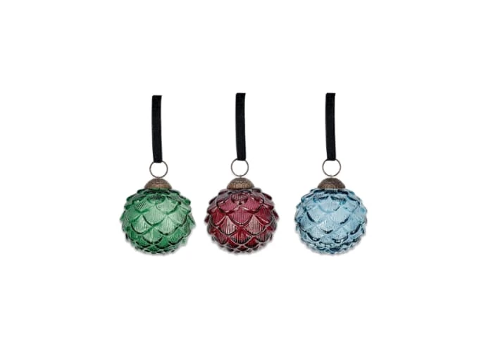 Discount ๐ฏ Nkuku Layli Vintage Style Glass ๐ Christmas Baubles ๐ Christmas Sale ๐ 4 Nkuku Layli Vintage Style Glass Christmas Baubles Christmas Sale