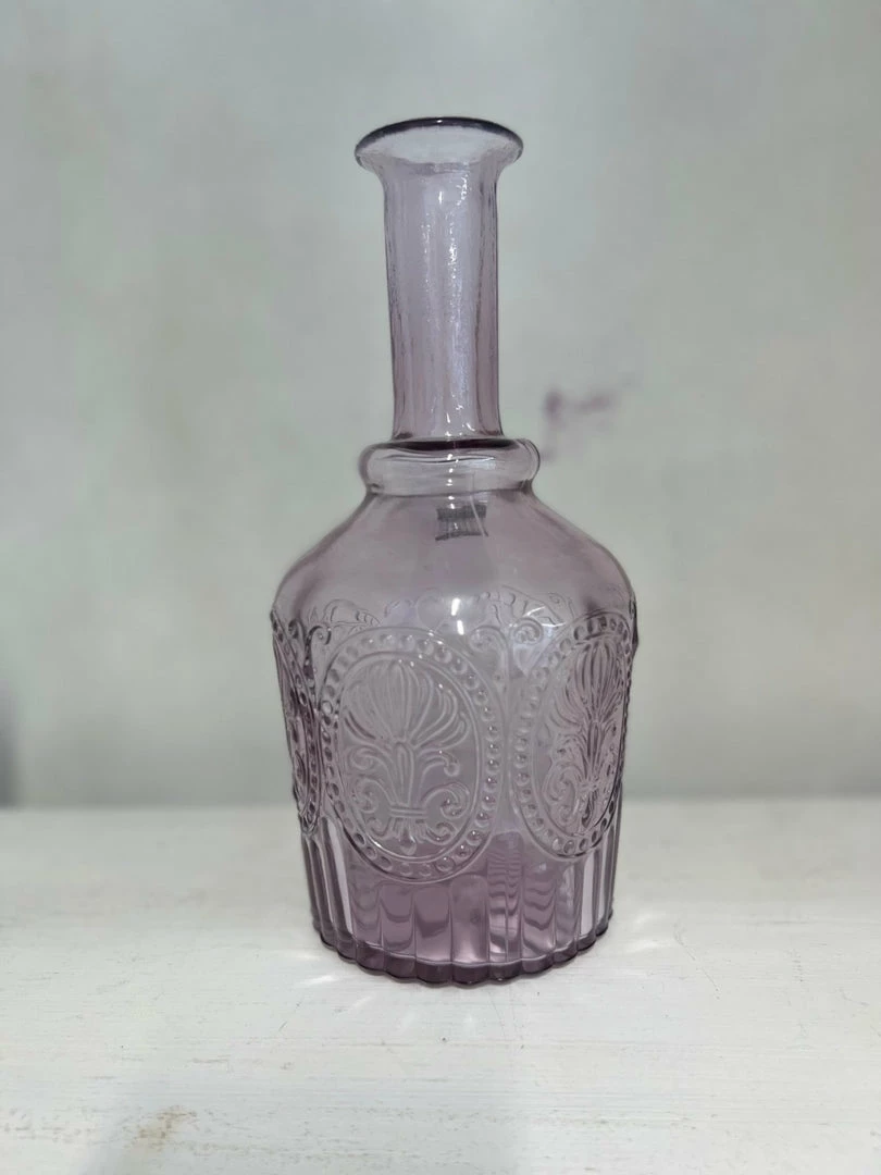 Deals โค๏ธ The Grey Works Lilac Glass Fleur De Lys Carafe ๐ 3 The Grey Works Lilac Glass Fleur De Lys Carafe
