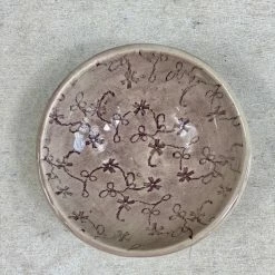 Wonki Ware Small Salt Dish In Aubergine - Mixed Patterns