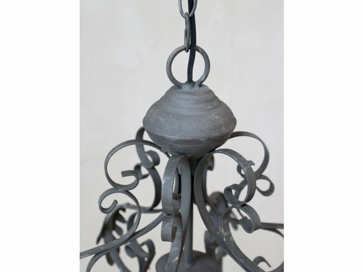 Discount 😍 The Grey Works Margeaux Dark Grey Metal Chandelier With Leaf Detail Lighting 🤩 6 The Grey Works Margeaux Dark Grey Metal Chandelier With Leaf Detail Lighting