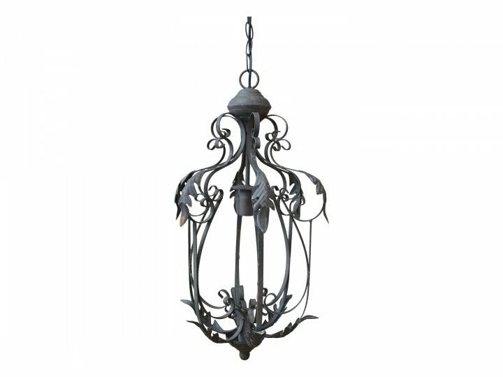 Discount 😍 The Grey Works Margeaux Dark Grey Metal Chandelier With Leaf Detail Lighting 🤩 3 The Grey Works Margeaux Dark Grey Metal Chandelier With Leaf Detail Lighting